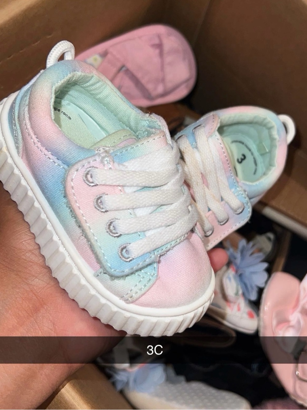 Kids Pastel Tie-Dye Canvas Sneakers - White Laces